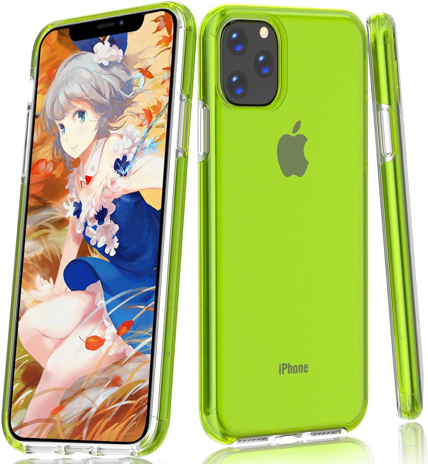 EFFENX iPhone 11 Pro Max Green Case - Thin Slim Shockproof Case Hard PC with Soft TPU Drop Protective Case Cover for iPhone 11 Pro Max 6.5 inch (Green)