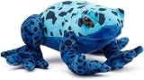 Zappi Co 100% Recycled Plush Poison Dart Frog Blue Toy 15cm