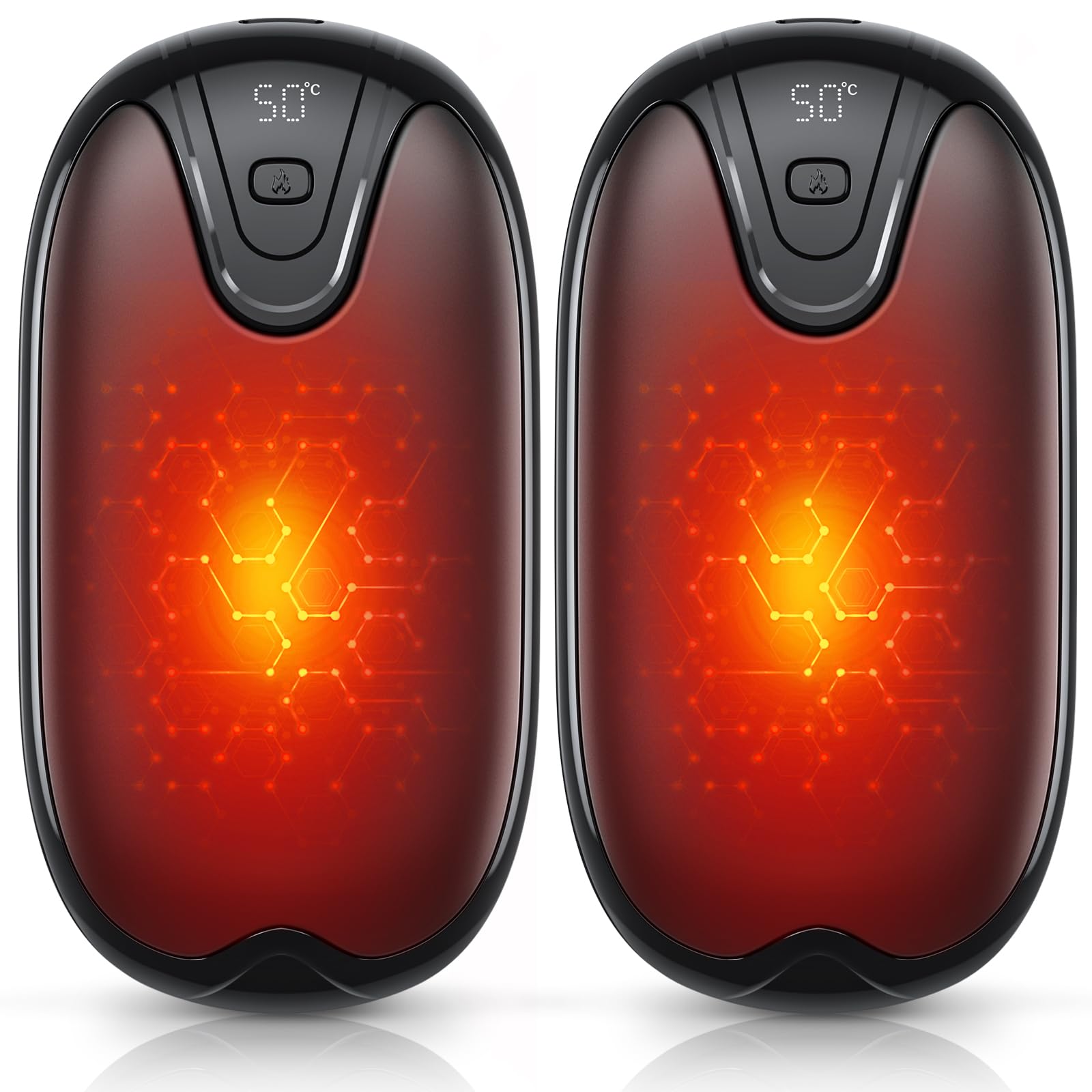 Hand Warmers,3 Heat Levels Rechargeable Hand Warmer,12 Hrs Long Lasting Portable Pocket Heater,2 in 1 Magnetic Hand warmer with LCD Digital Screen for Home Camping Hunting Outdoor,Best Winter Gift.