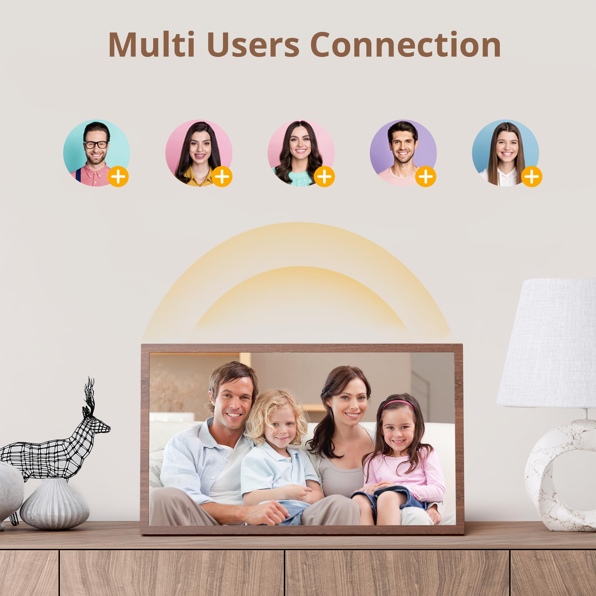 Dragon Touch Large Digital Picture Frame 21.5 inch Screen WiFi Digital Photo Frame Display, 32GB Storage, Auto-Rotate, Share Photos via App, Email, Cloud, Classic 21（Not Touchscreen）