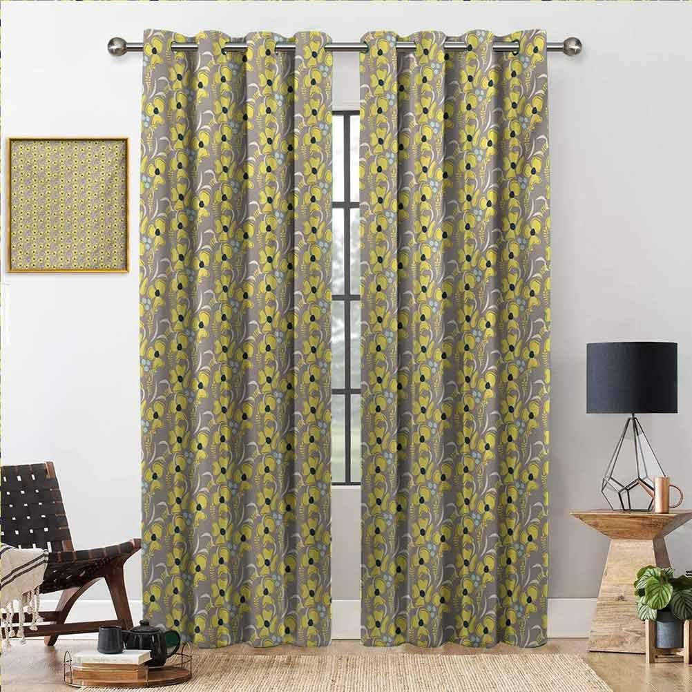 Bedroom soundproof Curtains W 72" x L 84" Romantic Lively