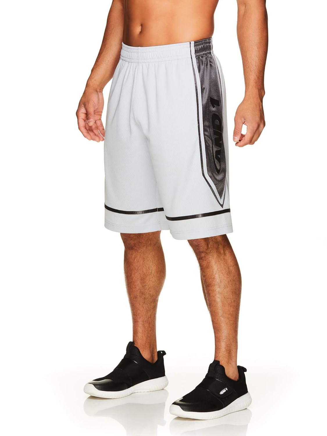12 Inch Inseam AND1 Mens Basketball Gym & Running Shorts w/Elastic