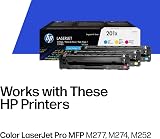 HP CF253XM 201X High Yield Original Toner Cartridges Cyan Magenta Yellow Pack view 2