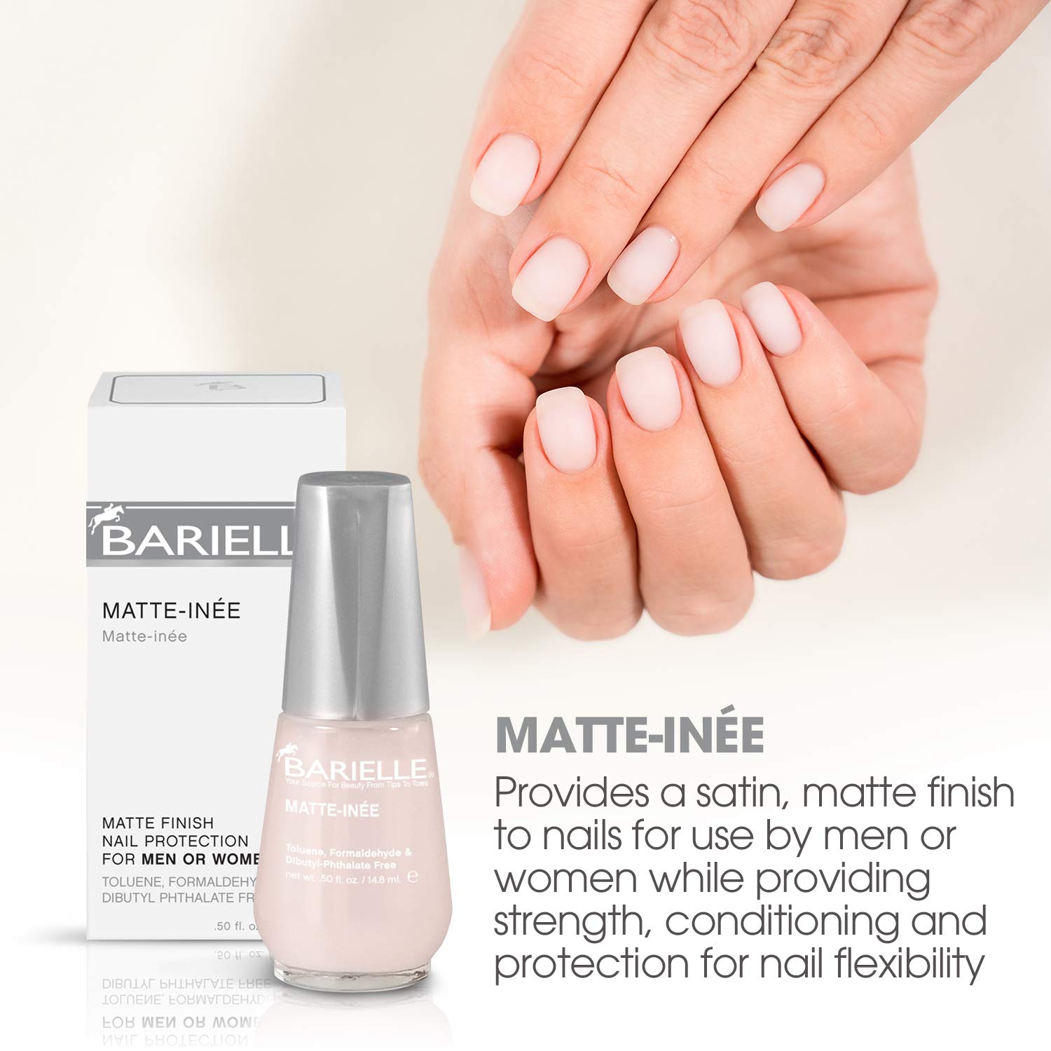 Barielle Matte Inee Nail Protection, 0.5 Ounce : Nail Growth Formula Treatments : Beauty