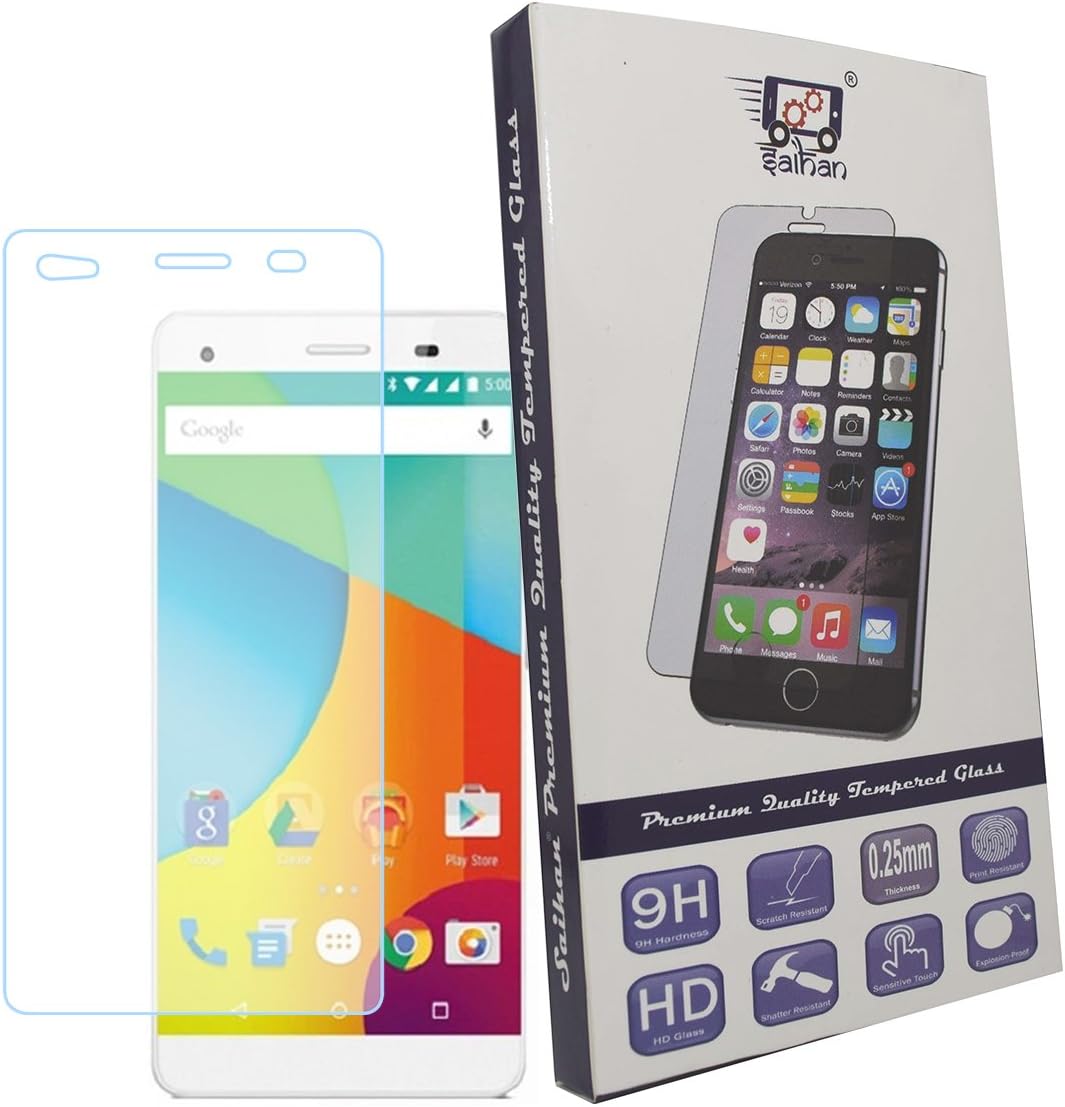 Saihan Tempered Glass Lava Iris X9 Screen Protector Guard with Ultra High Definition Invisible, Oleophobic Coating Anti-Bubble Crystal Shield [Free Portable Mobile Stand]