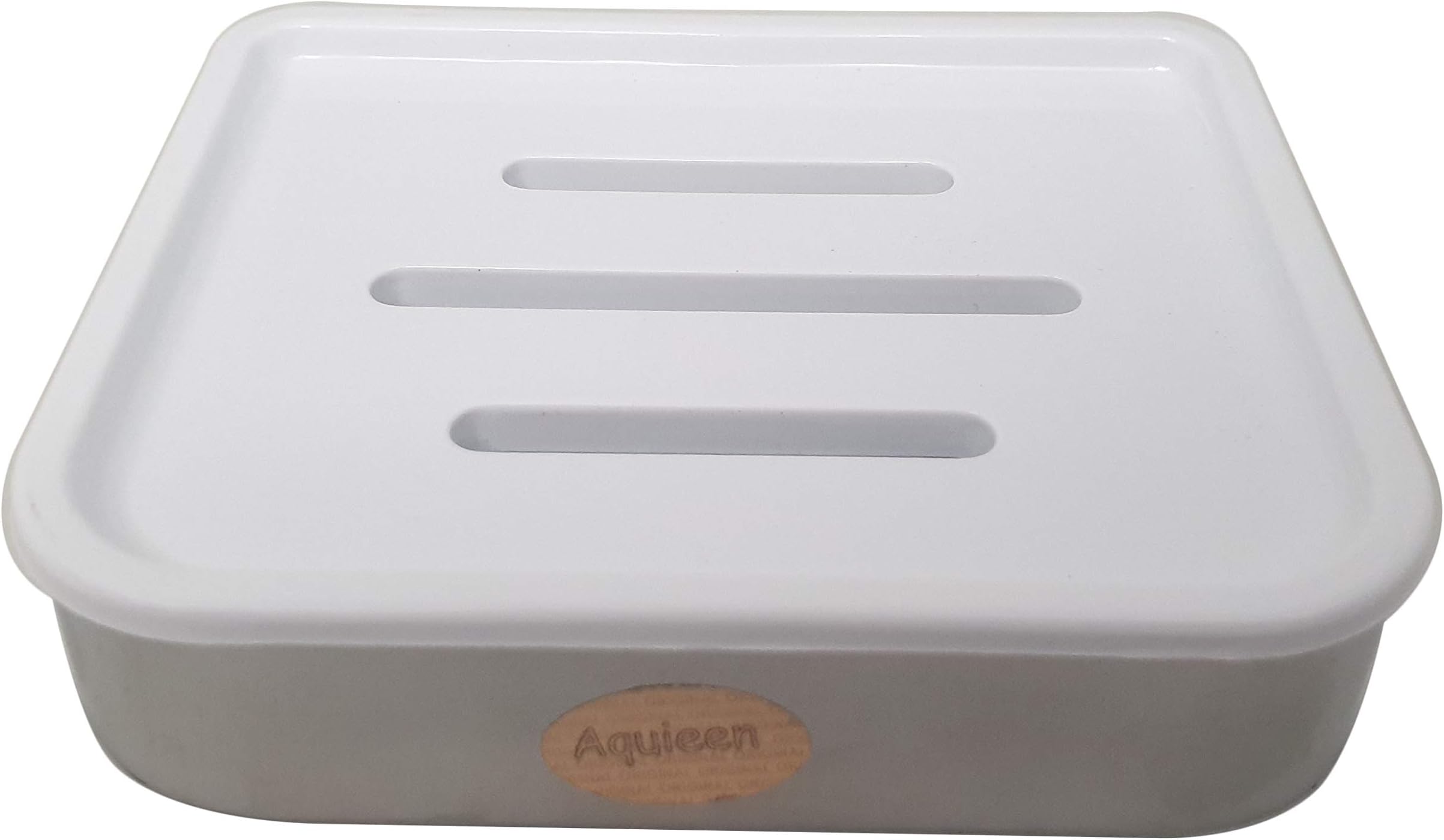Aquieen Plastic Easy Clean Wall Mounted Soap Dish Case , Large, White