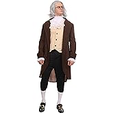 Maxim Party Supplies Adult Benjamin Franklin Deluxe Colonial Costume For Men 5 Piece Outfit