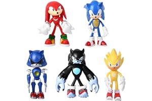 BMDZBZVW Super Speed Hedgehog Action Figures, 5.2-5.7-Inch PVC Figures, Perfect for Kids and Anime Movie Fans (5PCS)