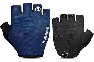 INBIKE Cycling Gloves for Men Women, Shock-Absorbing Pad Half Finger Road Bike Gloves, Breathable Biking Gloves, Anti-Slip Fi