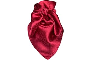 Wyoming Traders Jacquard Cowboy Wild Rag 100% Silk Scarf Bandana L 34.5" and XL 42"