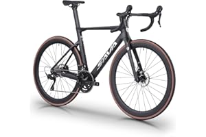 SAVADECK Carbon Fiber Road Bike, Hydraulic Oil Disc Bike with Carbon Fiber Frame and Wheelset, Lightweight Full Carbon Racing Bicycle with Shimano R7120 24S Shift Set for Adults