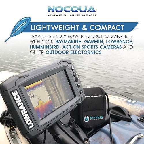 Batterie Nocqua Pro Power 12V 4,4Ah – étanche, Chargeur Mural Inclus, Pour Sondeur, GPS, 12V, Compact Pour Pêche Et Outdoor