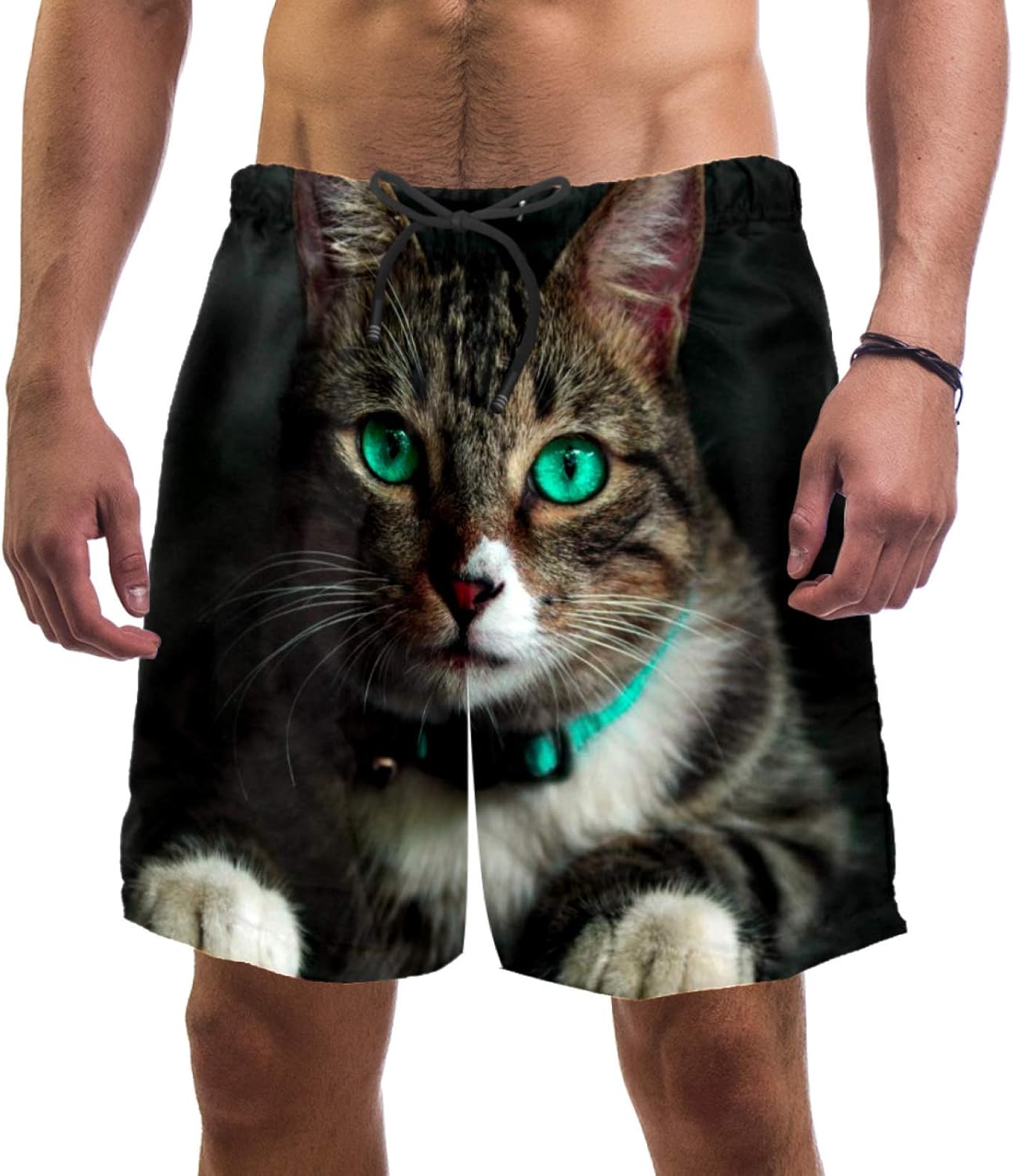 Animal Cat Swim Shorts for Men Swim Trunks Men’s Bathing Suits Swimwear