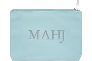 Mahjong Card Holder, Mahjong Accessories Storage Bag Blue Card Pack Supplies, Ideal Gift for Friends Protective Cover Case wi