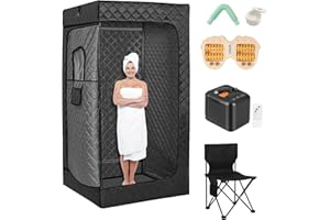 Outmax Portable Sauna for Home, Portable Steam Sauna with 3L Steamer, Sauna Tent Sauna Box for Gym Yoga, Pilates,Home Spa Relaxation