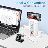 BEVA Tower Extension Lead 9AC 4USB 13-in-1 Surge Protector 1.65m Cord view 6