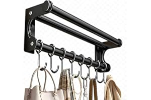 Hanging Wall Mount Knife Wall Mount, Space-Saving Kitchen Utensil Rack with Hooks, Kitchen Storage Shelf for Utensils Spatula