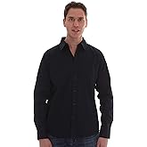 Whiskey & Oak Slim Fit Solid Casual Button Down Shirt for Men 100% Cotton