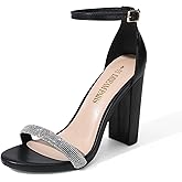 DREAM PAIRS Women's Hi-Chunk High Heel Pump Sandals