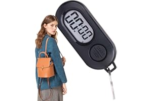 Stop Timer | Stop Timer Keychain for Sports - Pocket Size Countdown Clock with LCD Screen for Shower, Studying, Cooking, Gym,