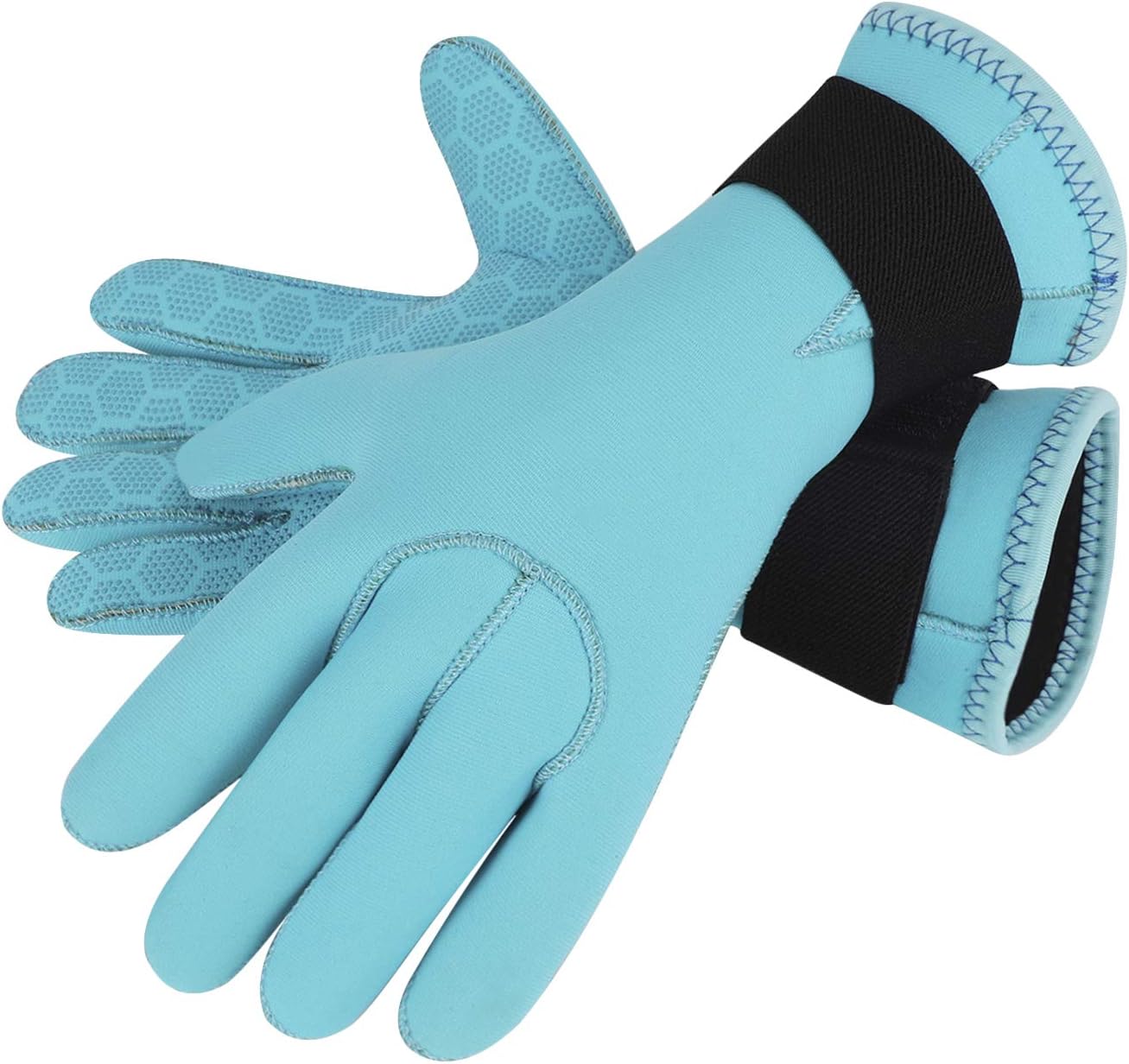 Water Gloves Scuba Gloves 3MM Neoprene Diving Wetsuits Gloves Women Men Five Finger Warm Winter Gloves for Snorkeling Paddling Surfing Kayaking Canoeing Spearfishing Skiing Dive Gloves Adjust Strap : Sports & Outdoors