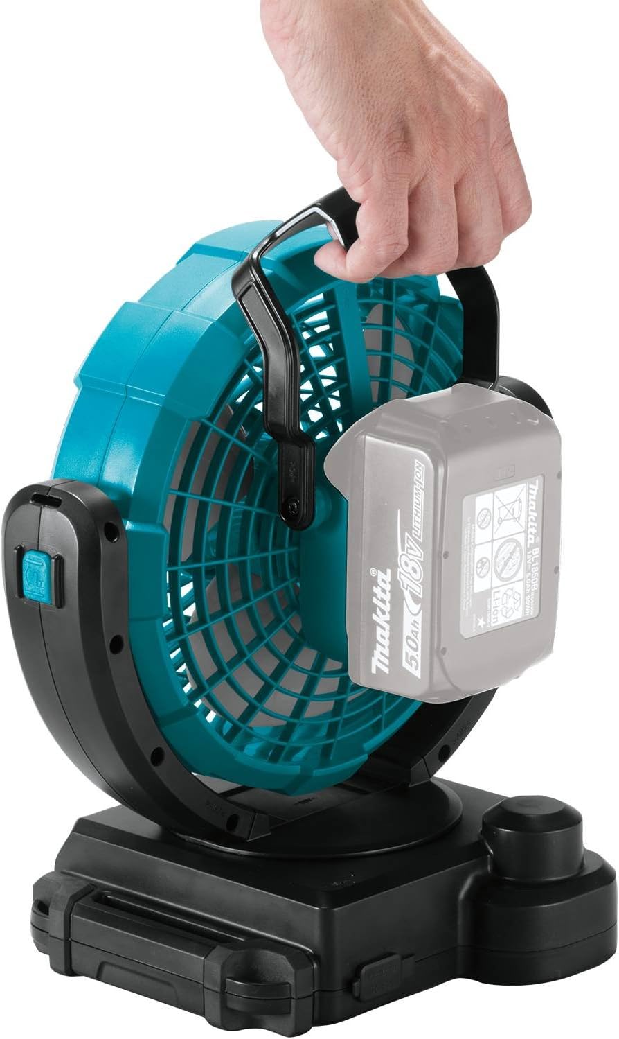 Makita DCF102Z 14.4V to 18V Li-Ion LXT Portable Fan - Batteries and Charger Not Included, Black/White, 101 - Image 3