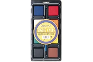 Quartet Alphacolor Concentrated Tempera Biggie Paint Cake Tray Set, 2 x 2.5 x 0.5 Inches, Multi-Colored, 8 Colors per Pack (4