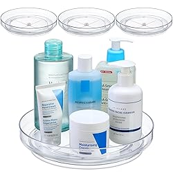 2 Pack, 9 Inch Clear Non-Skid Lazy Susan Organizers