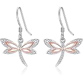 Dragonfly Earrings for Women Sterling Silver Dragonfly Dangle Earrings Animal Jewelry Christmas Gifts for Women