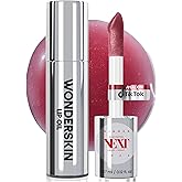 Wonderskin Lip Oil Rehab Serum - Tinted Lip Oil, Hydrating, Moisturizing, and Non-Sticky Deep Red Tint Serum for Dry Lips (Honey)