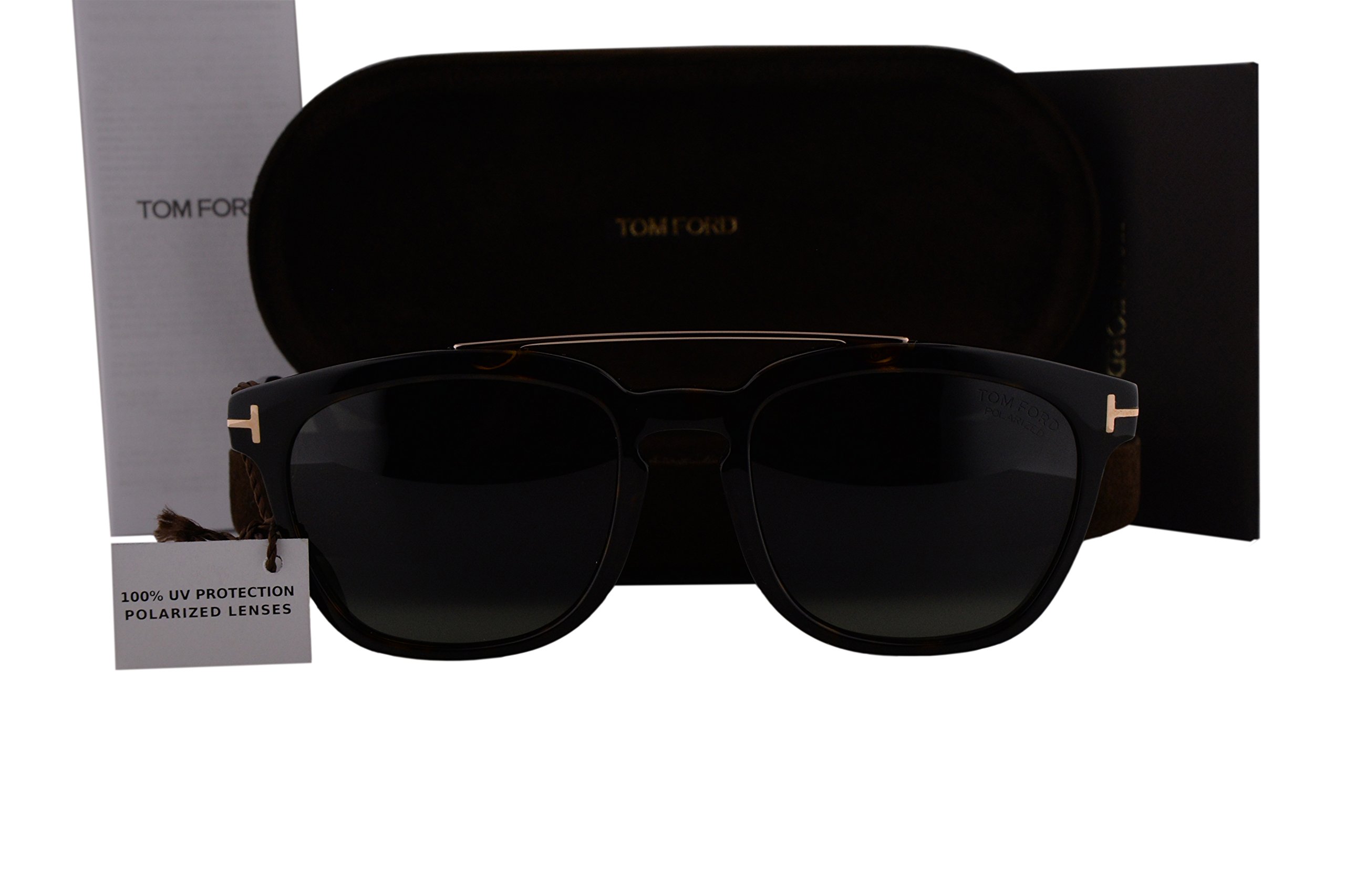 Tom Ford FT0516 Holt Sunglasses Dark Havana Gold w/Polarized Dark Green Lens 52R TF516