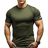 YumiDay Mens Workout Shirts Fitted, Quick Dry Gym Tshirts Running Athletic Top Moisture Wicking Tee