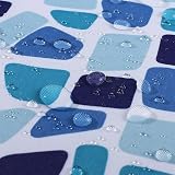 VIROSA Mosaic Blue Shower Curtain 180x180 cm Water Repellent Polyester view 4