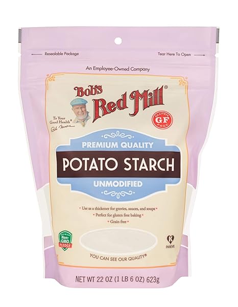 BOB’S RED MILL POTATO STARCH, 22OZ (PACK OF 4) – NON GMO, VEGAN, KOSHER