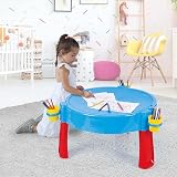 DOLU 3 in 1 Sand and Water Pit Drawing Table Outdoor Toy Blue view 2