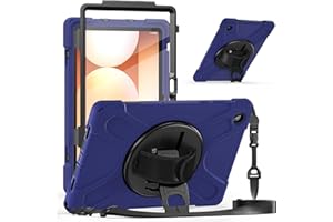 NINKI Compatible for Samsung Galaxy Tab A11 Plus 11" 2025 Case with Rotating Stand & Hand Strap, Cross-Body Lanyard Shoulder 