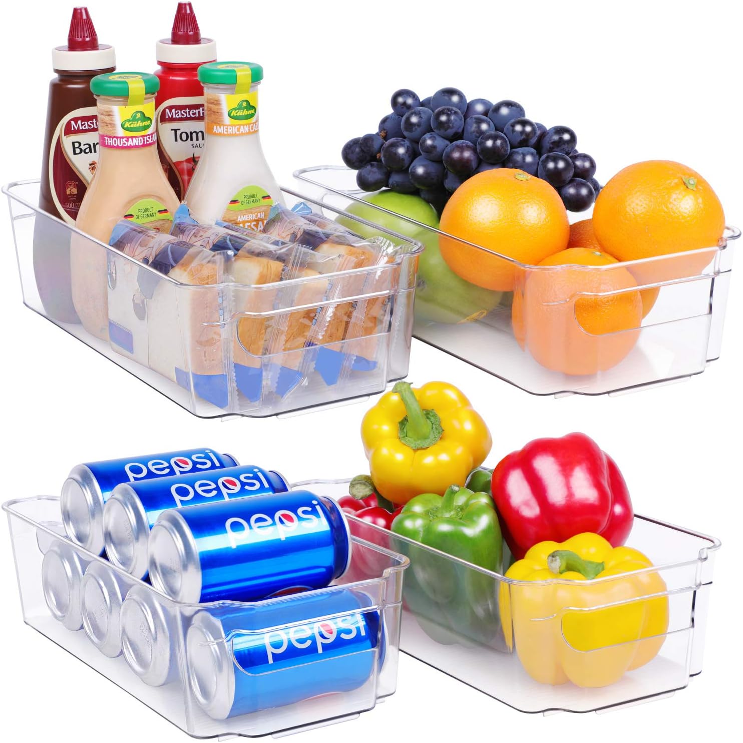 refrigerator storage bin set