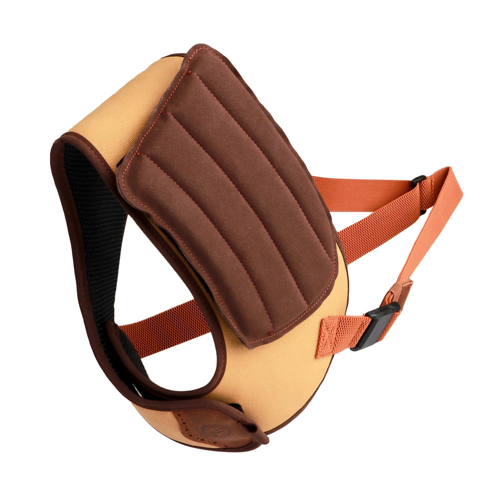 TOURBON Canvas Leather Shoulder Recoil Pad Shooting Recoil Shield Thick Padding Shockproof Pads with Adjustable Strap