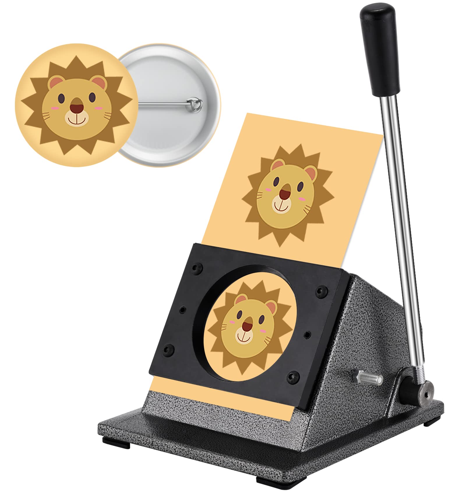 Photo 1 of Saladulce 3inch Button Paper Cutter Graphics Punch Cutter Manual Button Making Cutter for 3" Buttons, 3.386" Circle Paper Punch Cutter