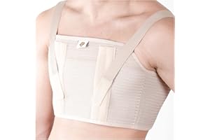 Armor Adult Unisex Chest Support Brace with 2 Metal Inserts to Stabilize the Thorax after Open Heart Surgery, Thoracic Procedure, or Fractures of the Sternum or Rib Cage, Tan Color, Size Large, for Men and Women