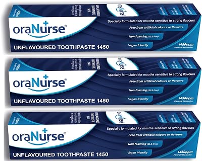 Oranurse 50 ml Unflavoured Toothpaste for Sensitive Mouths 1450ppm Fluoride