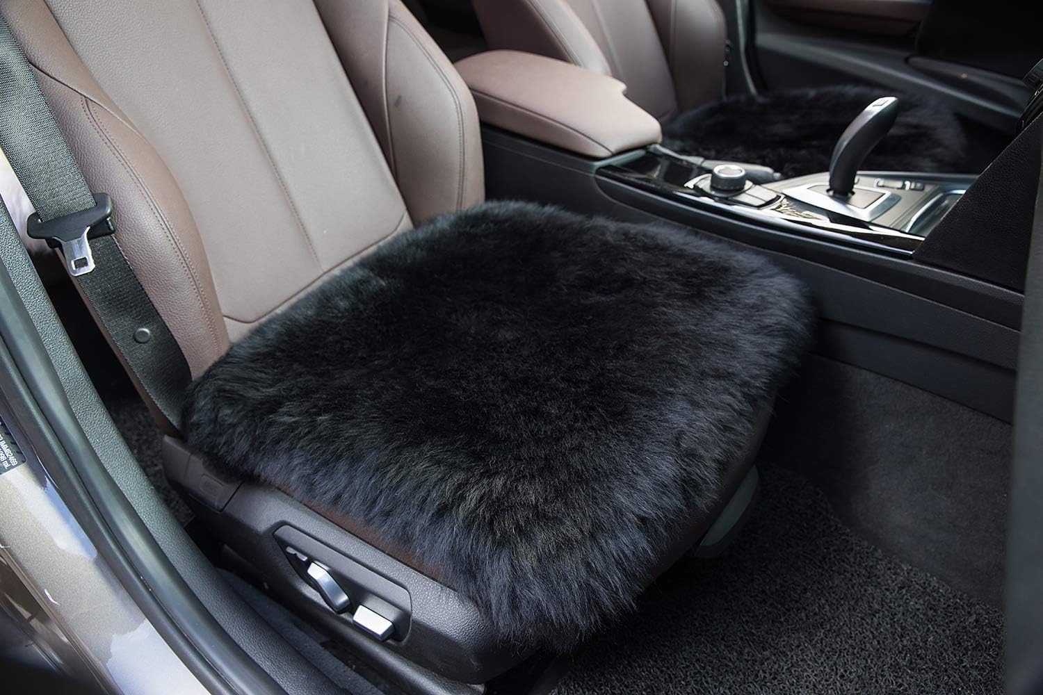 Sisha-A Winter Warmth: Universal Sheepskin Seat Cushion Cover, Natural Wool, for Cars Trucks, SUVs & Vans - Image 5