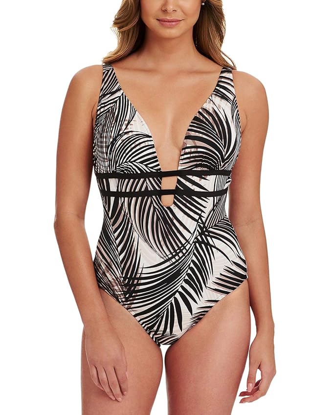 Buy Swim Solutions Black/White Waist Minimizer, Bust Support, Tummy