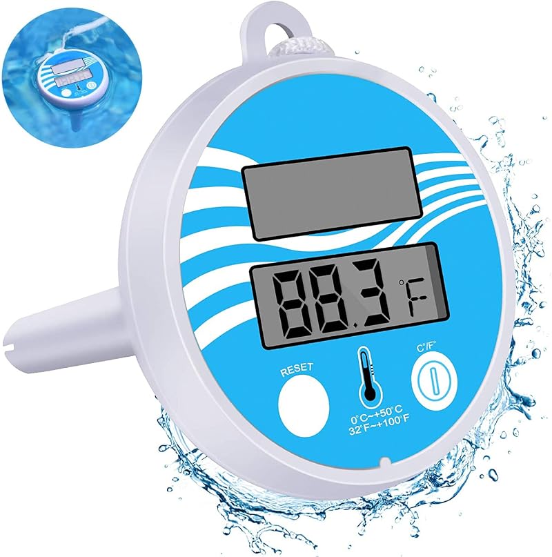 Floating Solar Pool Thermometer - Celsius/Fahrenheit for Pools & Spas