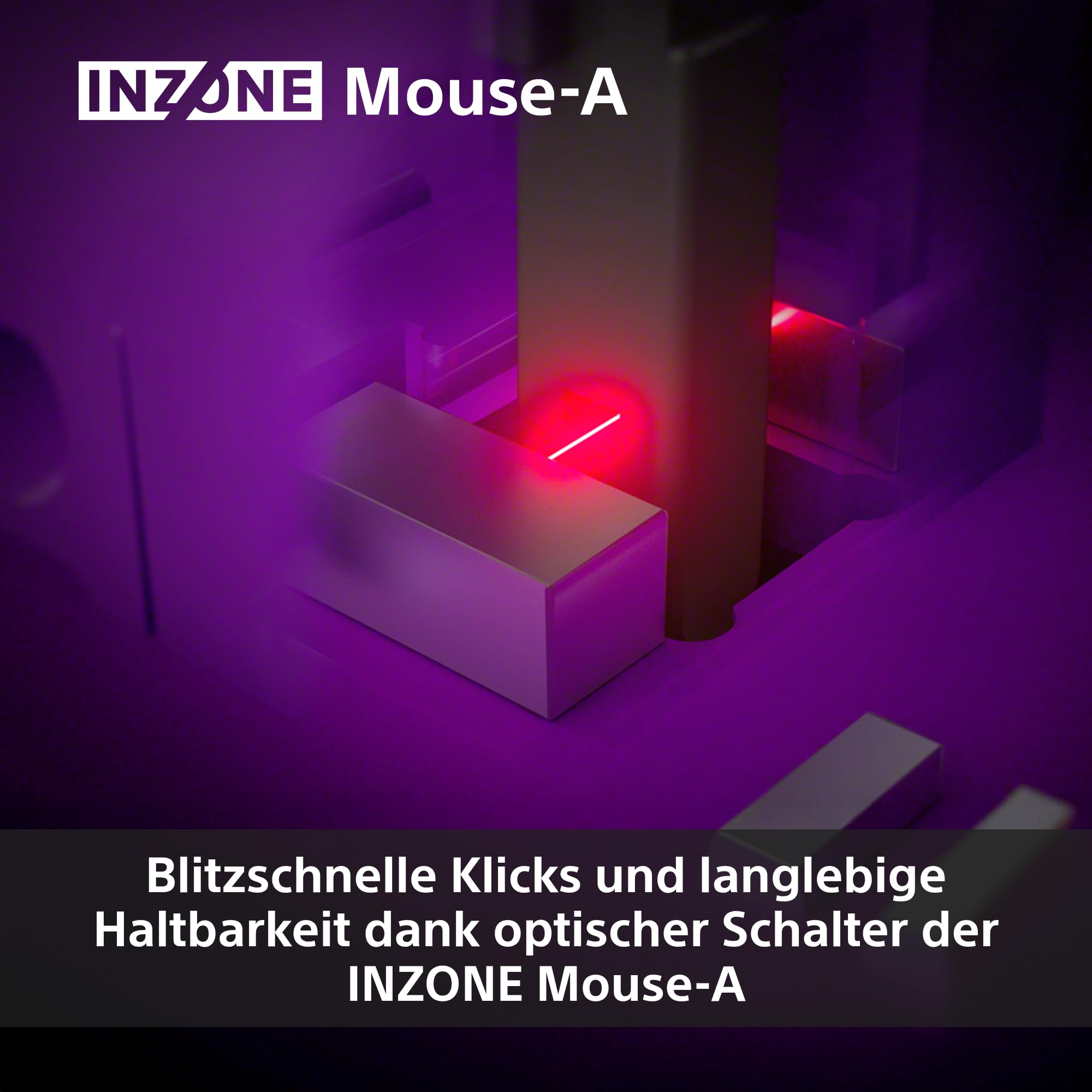 Sony INZONE Mouse-A Kabellose Gaming-Maus - Ultraleicht 48,4g, 8000Hz Polling, 30K DPI PixArt Sensor, Optische Schalter, 90 Std. Akkulaufzeit, USB-C, Fnatic Co-Designed - PC FPS Esports - Schwarz 6