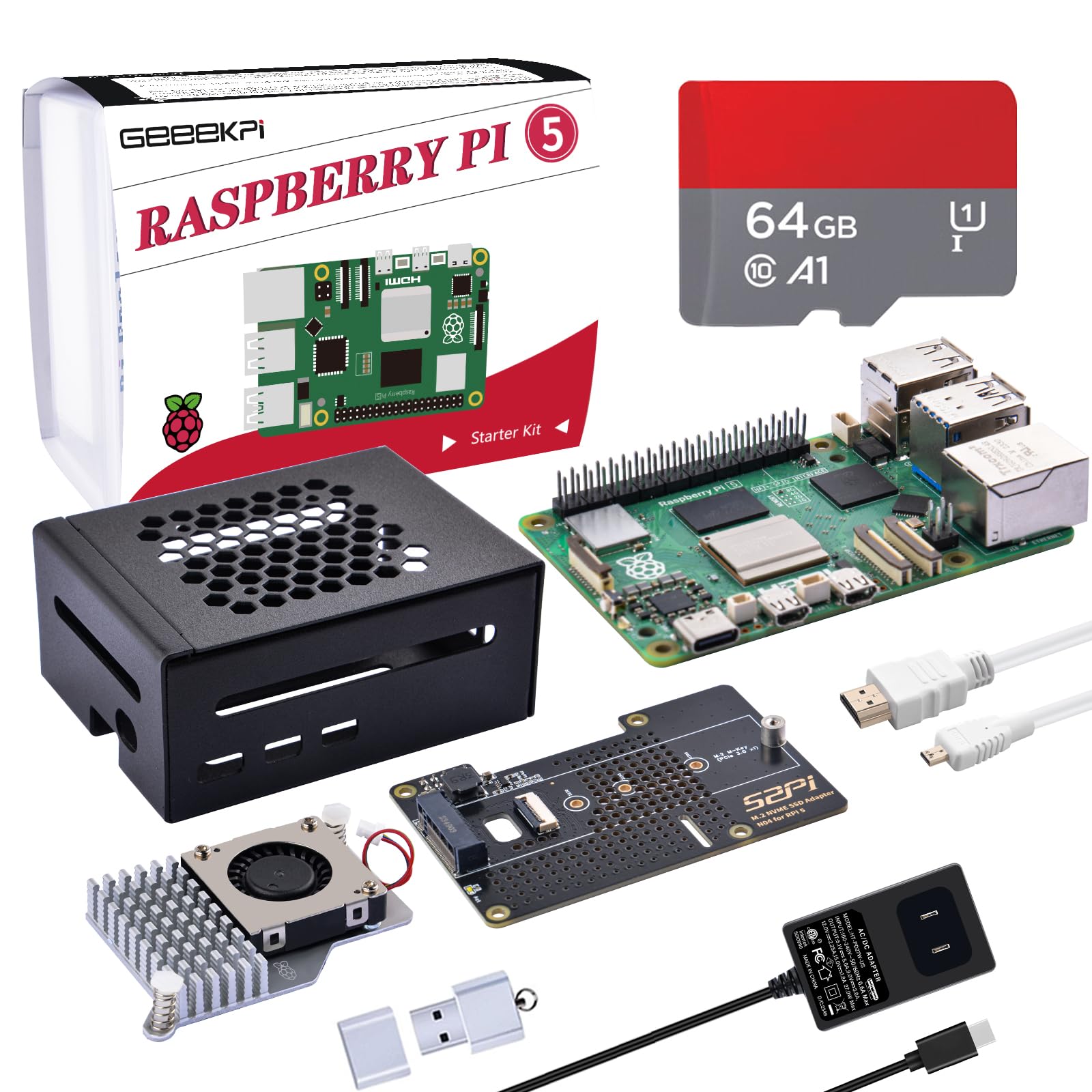 Mua GeeekPi スターター キット (Raspberry Pi 5 8GB 用)、Raspberry Pi 5 8GB ボード、メタル ...