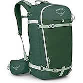 Osprey Sopris 32L Ski and Snowboard Backpack - Avalanche Gear Carry - Lightweight Backcountry Backpack for Women - Ski & Snowboard Carry - Made with 100% Recycled Nylon, Tundra Green