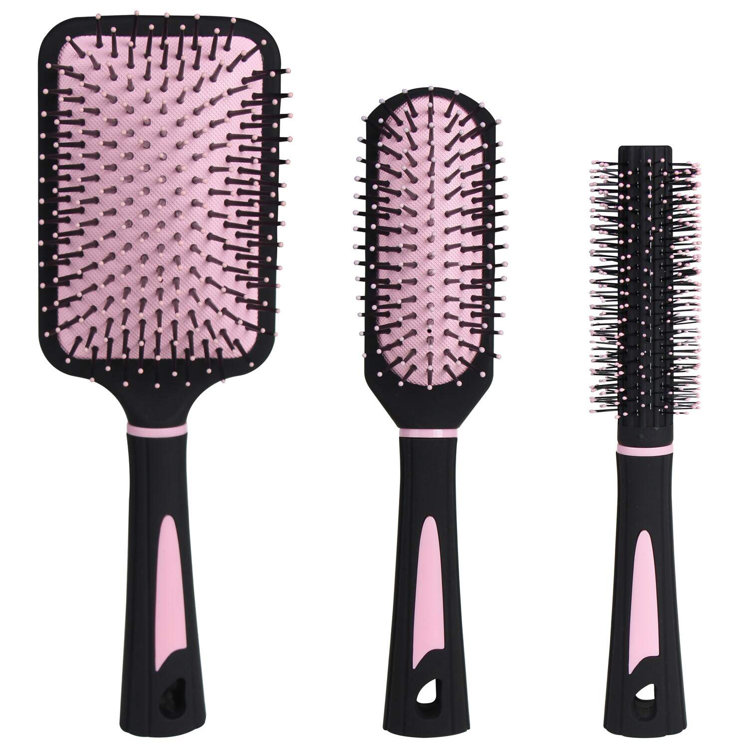 Amazon Com Nvted 3 Pcs Hair Comb Set Massage Paddle Round Brush