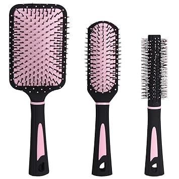 Amazon Com Nvted 3 Pcs Hair Comb Set Massage Paddle Round Brush