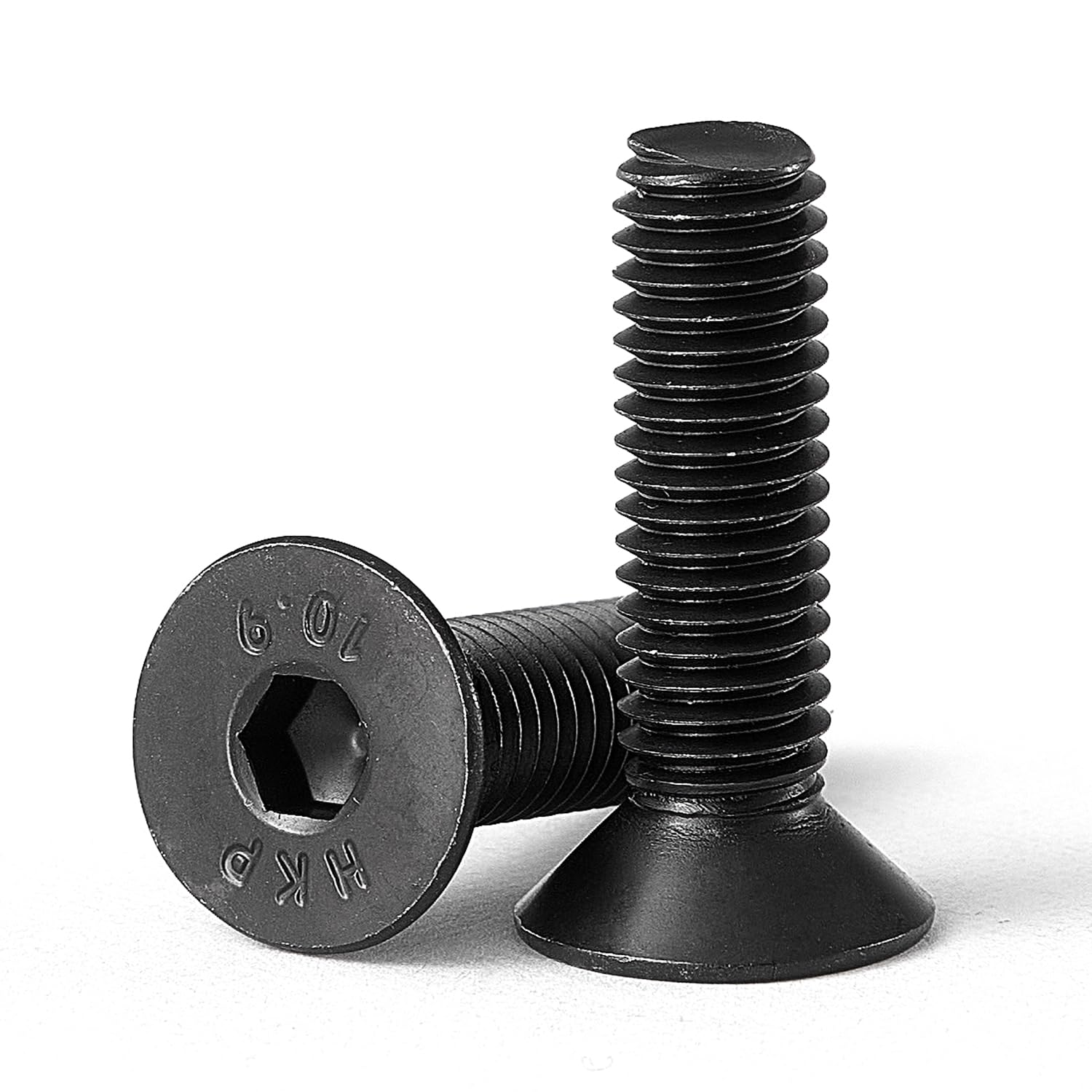Photo 1 of M8-1.25 x 70mm Flat Head Hex Socket Cap Screws Countersunk Bolts, 10.9 Grade Alloy Steel, Black Oxide Finish, Allen Hex Drive, Metric Fully Threaded, 10PCS